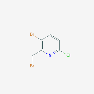 molecular formula C6H4Br2ClN B1344805 3-Bromo-2-(bromomethyl)-6-chloropyridine CAS No. 547756-20-7