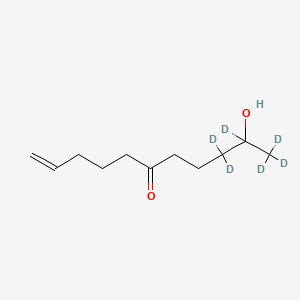 molecular formula C11H20O2 B13448064 rac 10-Hydroxy-1-undecen-6-one-d6 