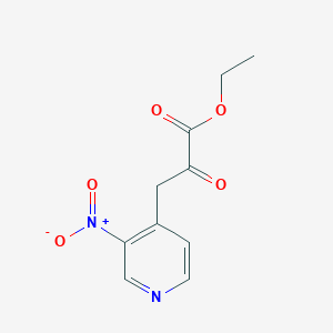 molecular formula C10H10N2O5 B1344813 Ethyl 3-(3-nitropyridin-4-yl)-2-oxopropanoate 
