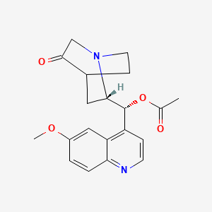 molecular formula C20H22N2O4 B13448136 3-Oxo-3-desvinylquinine 9-Acetate 
