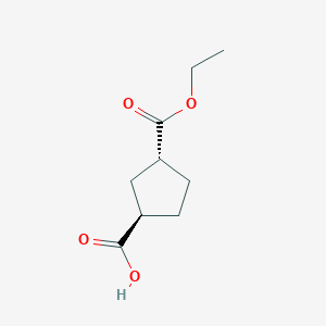 molecular formula C9H14O4 B13448191 trans-3-(Ethoxycarbonyl)cyclopentanecarboxylic acid 
