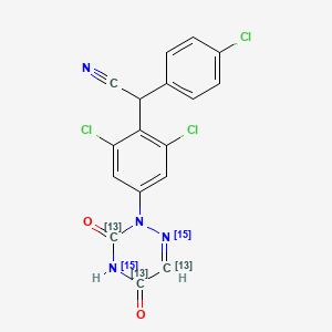 molecular formula C17H9Cl3N4O2 B13448193 Diclazuril-13C3,15N2 