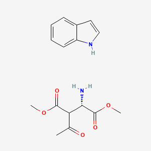 molecular formula C16H20N2O5 B13448238 dimethyl (3S)-2-acetyl-3-aminobutanedioate;1H-indole CAS No. 107619-05-6