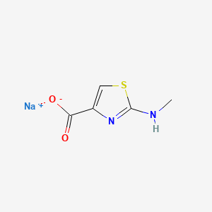 molecular formula C5H5N2NaO2S B13448262 Sodium2-(methylamino)-1,3-thiazole-4-carboxylate 