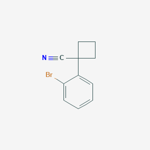 molecular formula C11H10BrN B1344828 1-(2-Bromophenyl)cyclobutanecarbonitrile CAS No. 28049-62-9