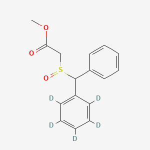 molecular formula C16H16O3S B13448290 Methyl 2-[(2,3,4,5,6-pentadeuteriophenyl)-phenylmethyl]sulfinylacetate 