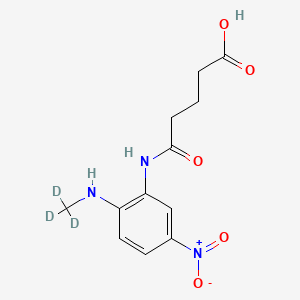 molecular formula C12H15N3O5 B13448325 5-[5-nitro-2-(trideuteriomethylamino)anilino]-5-oxopentanoic acid 