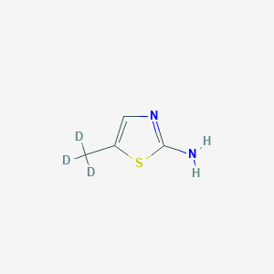 molecular formula C4H6N2S B13448341 2-Amino-5-(methyl-d3)-thiazole CAS No. 1185307-07-6
