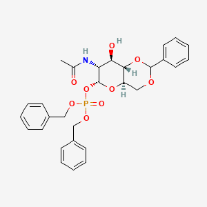 molecular formula C29H32NO9P B13448381 Pyrano[3,2-d]-1,3-dioxin alpha-D-Glucopyranose Derivative 