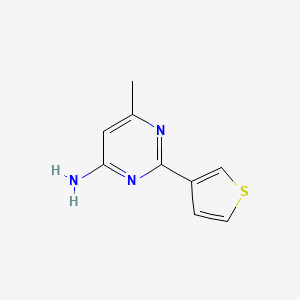 molecular formula C9H9N3S B13448387 6-Methyl-2-(thiophen-3-YL)pyrimidin-4-amine 