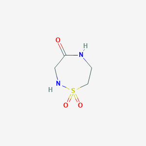 molecular formula C4H8N2O3S B13448415 1lambda6,2,5-Thiadiazepane-1,1,4-trione 