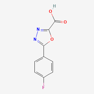 molecular formula C9H5FN2O3 B1344845 5-(4-氟苯基)-1,3,4-恶二唑-2-羧酸 CAS No. 944898-08-2