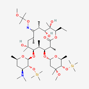 molecular formula C47H92N2O14Si2 B13448450 Erythromycin, 2',4''-bis-O-(trimethylsilyl)-, 9-[O-(1-ethoxy-1-methylethyl)oxime]; Oxacyclotetradecane, erythromycin deriv. 