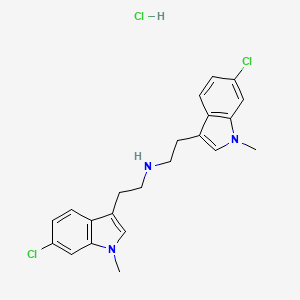 molecular formula C22H24Cl3N3 B13448454 bis[2-(6-chloro-1-methyl-1H-indol-3-yl)ethyl]amine hydrochloride 