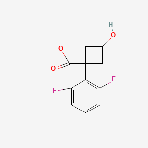 molecular formula C12H12F2O3 B13448532 Rac-methyl (1s,3s)-1-(2,6-difluorophenyl)-3-hydroxycyclobutane-1-carboxylate 