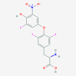molecular formula C15H11I3N2O6 B13448566 O-(4-Hydroxy-3-iodo-5-nitrophenyl)-3,5-diiodo-L-tyrosine 