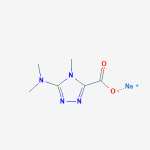 molecular formula C6H9N4NaO2 B13448606 Sodium 5-(dimethylamino)-4-methyl-4H-1,2,4-triazole-3-carboxylate 