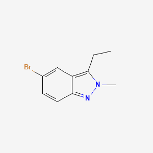 molecular formula C10H11BrN2 B13448662 5-bromo-3-ethyl-2-methyl-2H-indazole 