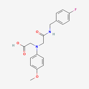 molecular formula C18H19FN2O4 B1344871 [{2-[(4-Fluorobenzyl)amino]-2-oxoethyl}-(4-methoxyphenyl)amino]acetic acid CAS No. 1142215-49-3
