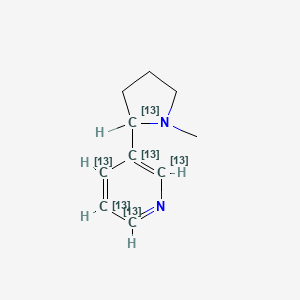 molecular formula C10H14N2 B13448712 rac-Nicotine-1,2',3',4',5',6'-13C6 