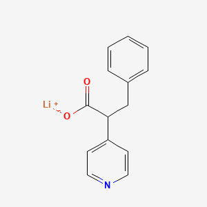 molecular formula C14H12LiNO2 B13448725 Lithium(1+) 3-phenyl-2-(pyridin-4-yl)propanoate 