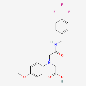 [(4-Methoxyphenyl)(2-oxo-2-{[4-(trifluoromethyl)-benzyl]amino}ethyl)amino]acetic acid