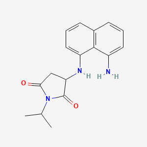 molecular formula C17H19N3O2 B13448749 3-(8-Amino-naphthalen-1-ylamino)-1-isopropyl-pyrrolidine-2,5-dione 