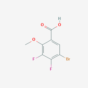 molecular formula C8H5BrF2O3 B13448768 5-Bromo-3,4-difluoro-2-methoxybenzoic acid 