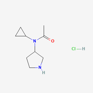 molecular formula C9H17ClN2O B13448795 N-cyclopropyl-N-(pyrrolidin-3-yl)acetamide hydrochloride CAS No. 1861852-58-5