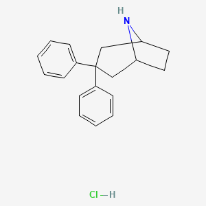 molecular formula C19H22ClN B13448820 (1R,5S)-3,3-Diphenyl-8-azabicyclo[3.2.1]octane hydrochloride CAS No. 1101770-54-0