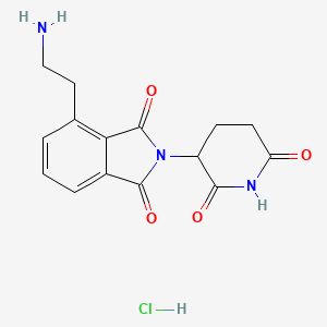 molecular formula C15H16ClN3O4 B13448824 4-(2-aminoethyl)-2-(2,6-dioxopiperidin-3-yl)-2,3-dihydro-1H-isoindole-1,3-dione hydrochloride 