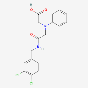 molecular formula C17H16Cl2N2O3 B1344883 [{2-[(3,4-Dichlorobenzyl)amino]-2-oxoethyl}(phenyl)amino]acetic acid CAS No. 1142205-20-6