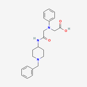 [{2-[(1-Benzylpiperidin-4-yl)amino]-2-oxoethyl}(phenyl)amino]acetic acid