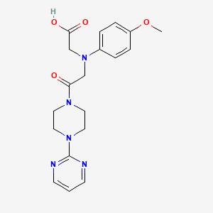 {(4-Methoxyphenyl)[2-oxo-2-(4-pyrimidin-2-ylpiperazin-1-yl)ethyl]amino}acetic acid