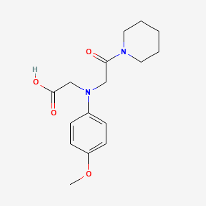[(4-Methoxyphenyl)(2-oxo-2-piperidin-1-ylethyl)-amino]acetic acid
