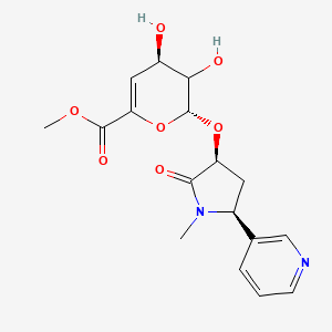 molecular formula C17H20N2O7 B13448873 methyl (2R,4R)-3,4-dihydroxy-2-[(3S,5S)-1-methyl-2-oxo-5-pyridin-3-ylpyrrolidin-3-yl]oxy-3,4-dihydro-2H-pyran-6-carboxylate 