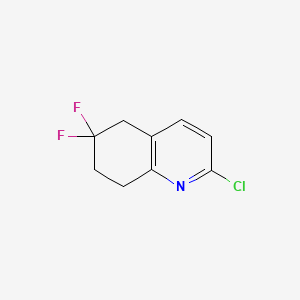 molecular formula C9H8ClF2N B13448877 2-Chloro-6,6-difluoro-5,6,7,8-tetrahydroquinoline 
