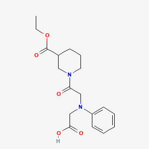 [{2-[3-(Ethoxycarbonyl)piperidin-1-yl]-2-oxoethyl}(phenyl)amino]acetic acid