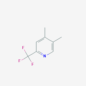 molecular formula C8H8F3N B13448975 4,5-Dimethyl-2-(trifluoromethyl)pyridine CAS No. 100696-00-2