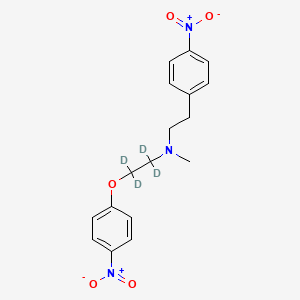 molecular formula C17H19N3O5 B13448998 Methyl-(4-nitrophenylethyl)-4-(nitrophenoxyethyl)amine-d4 