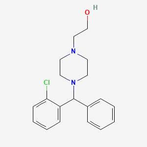 molecular formula C19H23ClN2O B13449129 2-(4-((2-Chlorophenyl)(phenyl)methyl)piperazin-1-yl)ethanol 