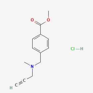 molecular formula C13H16ClNO2 B13449143 Methyl 4-{[methyl(prop-2-yn-1-yl)amino]methyl}benzoate hydrochloride 