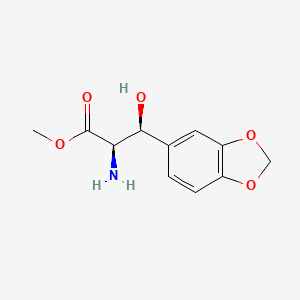 molecular formula C11H13NO5 B13449210 methyl (2R,3S)-2-amino-3-(1,3-benzodioxol-5-yl)-3-hydroxypropanoate 