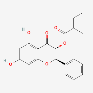 molecular formula C20H20O6 B13449245 Pinobanksin 3-(2-methyl)butyrate 