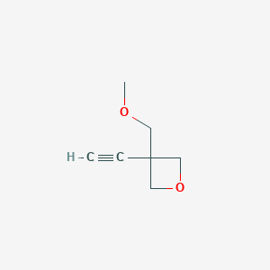 molecular formula C7H10O2 B13449251 3-Ethynyl-3-(methoxymethyl)oxetane 