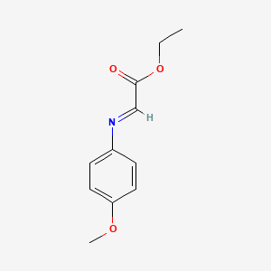 molecular formula C11H13NO3 B13449270 Acetic acid, [(4-methoxyphenyl)imino]-, ethyl ester CAS No. 115276-75-0
