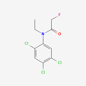 molecular formula C10H9Cl3FNO B13449337 Acetanilide, N-ethyl-2-fluoro-2',4',5'-trichloro- CAS No. 10016-10-1