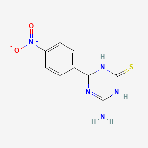 molecular formula C9H9N5O2S B1344936 4-Amino-6-(4-nitrophenyl)-1,6-dihydro-1,3,5-triazine-2-thiol CAS No. 1142208-01-2