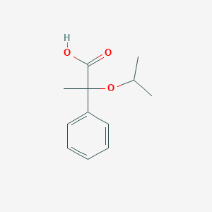 molecular formula C12H16O3 B13449386 2-Phenyl-2-(propan-2-yloxy)propanoicacid 
