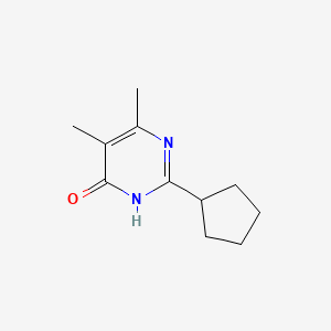 molecular formula C11H16N2O B13449392 2-Cyclopentyl-5,6-dimethylpyrimidin-4(3H)-one 